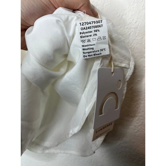 Commense White Criss Cross Backless Mini Dress M NWT - Picture 6 of 10